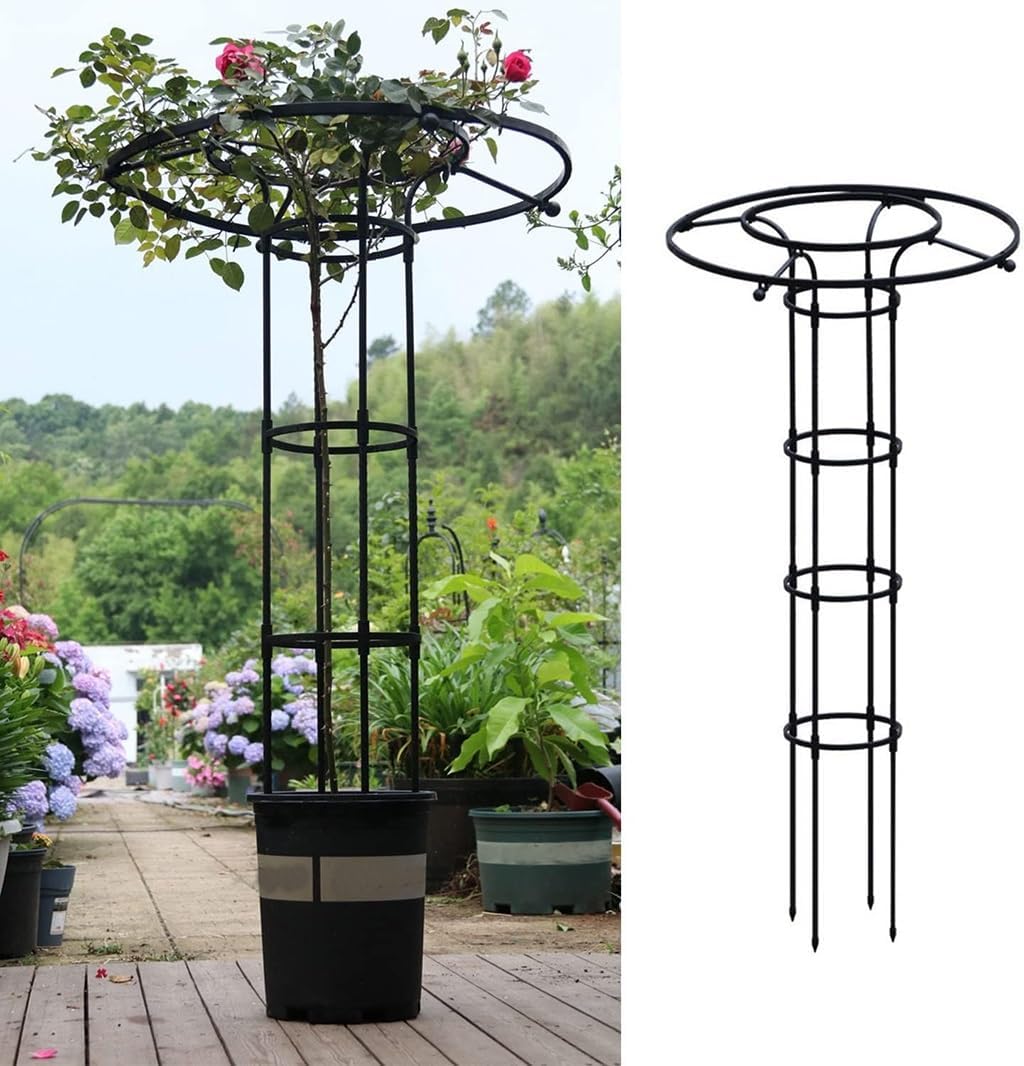 Vertical Garden Trellis - Durable Metal Support Tower for Climbing Plants, Vines, and Flowers - Ideal for Outdoor Garden or Patio Use