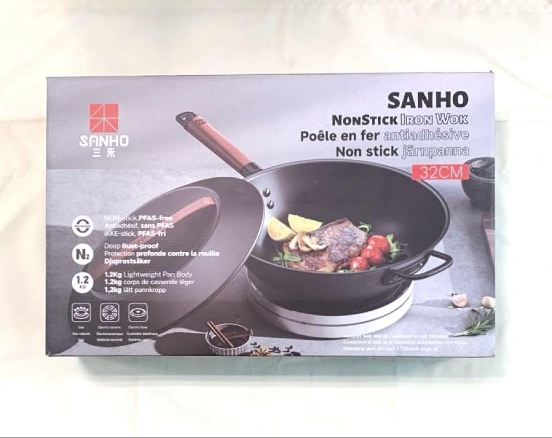 Amazon.co.jp: サンホ 鉄製深型 フライパン 32cm SANHO IH : ホーム