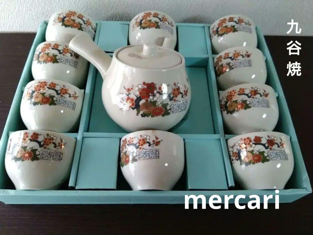 九谷焼き 急須セット 1767 九谷焼 茶器セット 急須1客 湯呑5客 未使用