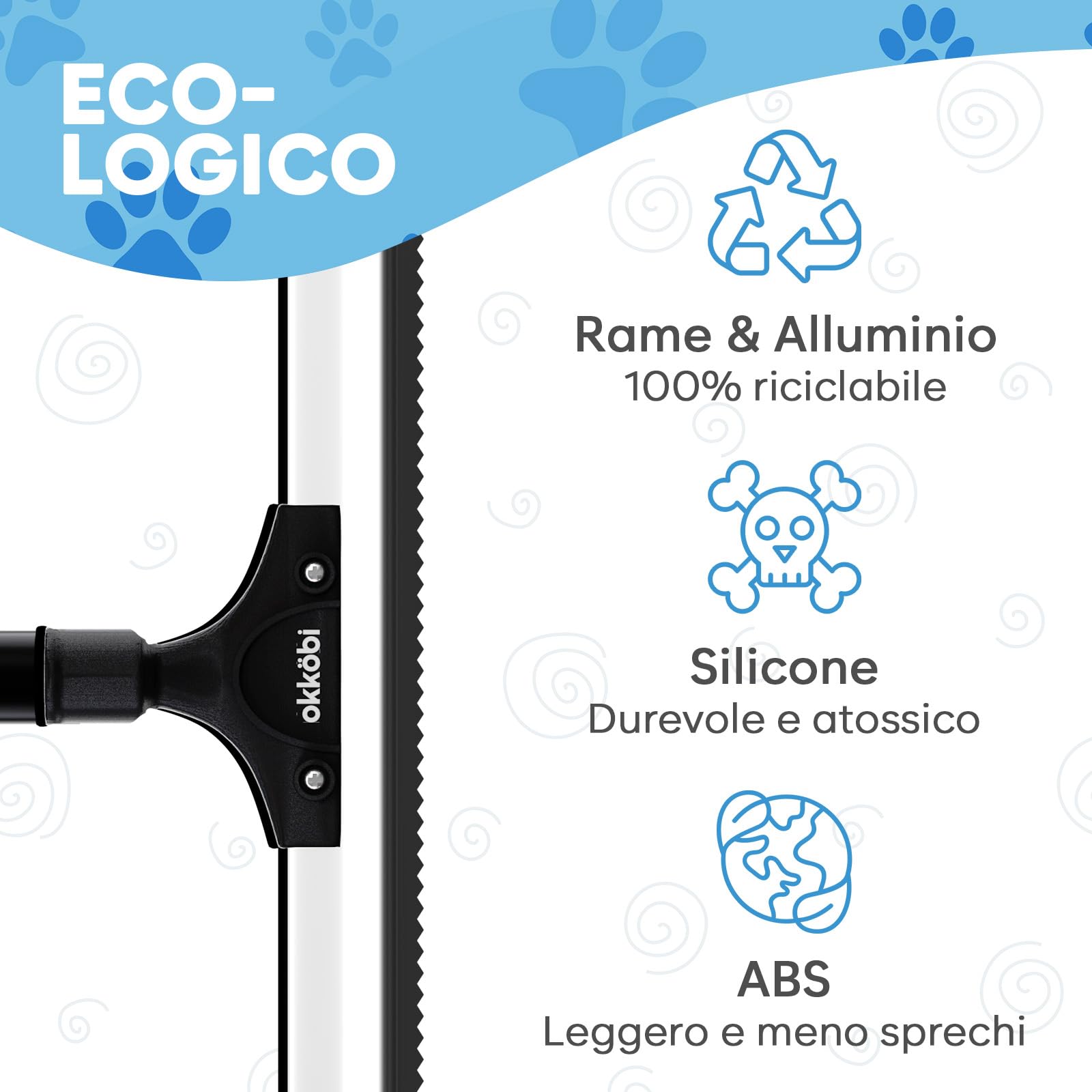 Scopa per Peli Animali – Rimuovi Peli Cane e Gatto – Scopa in Silicone per Peli Animali – Raccogli Peli Animali per Tappeti, Moquette, Pavimenti e Mobili – Rimuovi Peli Animali Telescopica