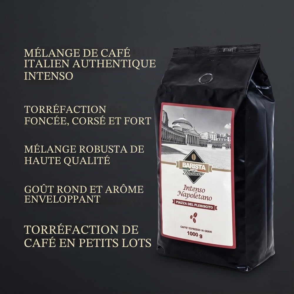 Barista Italiano - 2 x 1KG Café en Grains (INTENSO NAPOLETANO)