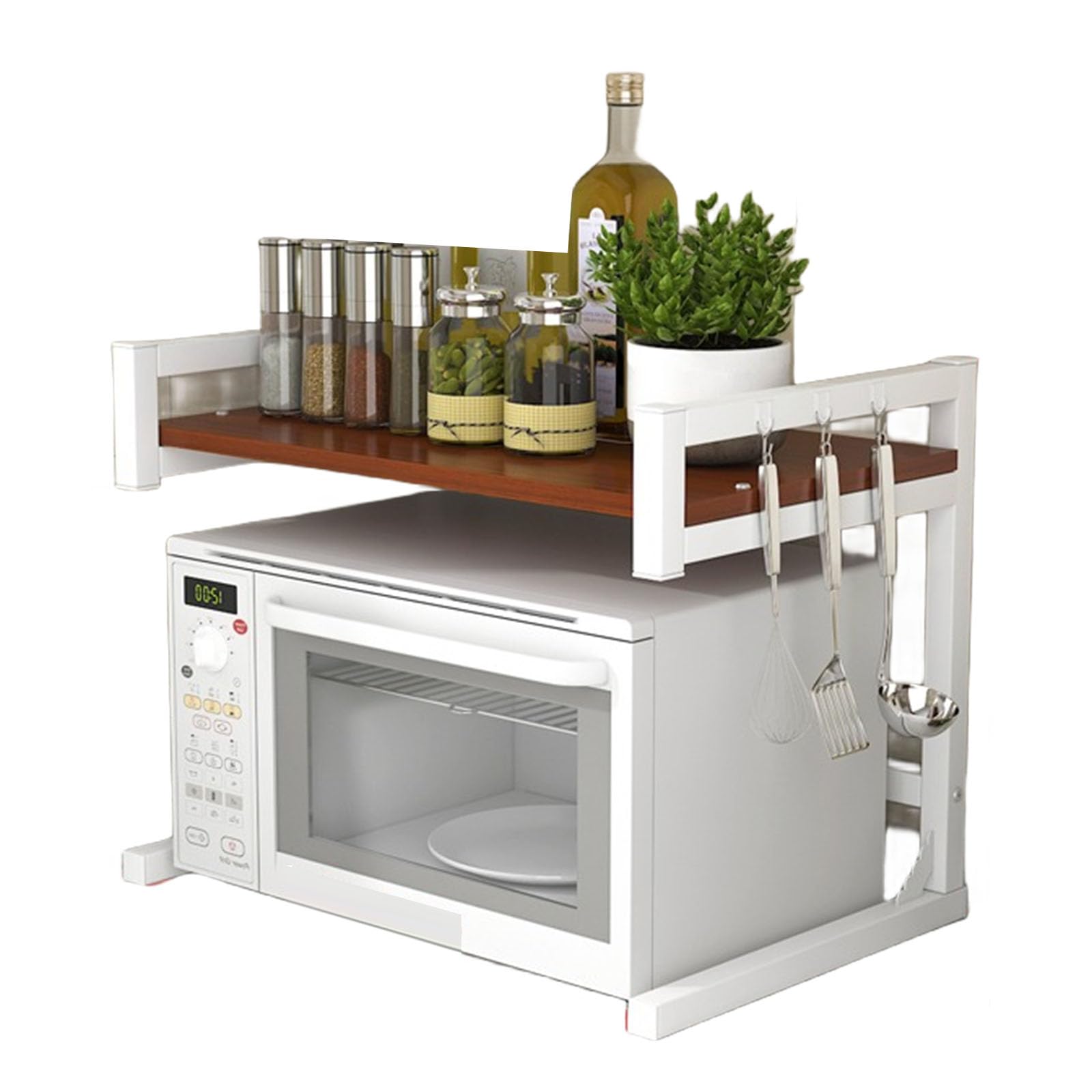 Étagère micro-ondes pour comptoir cuisine et meuble grille-pain