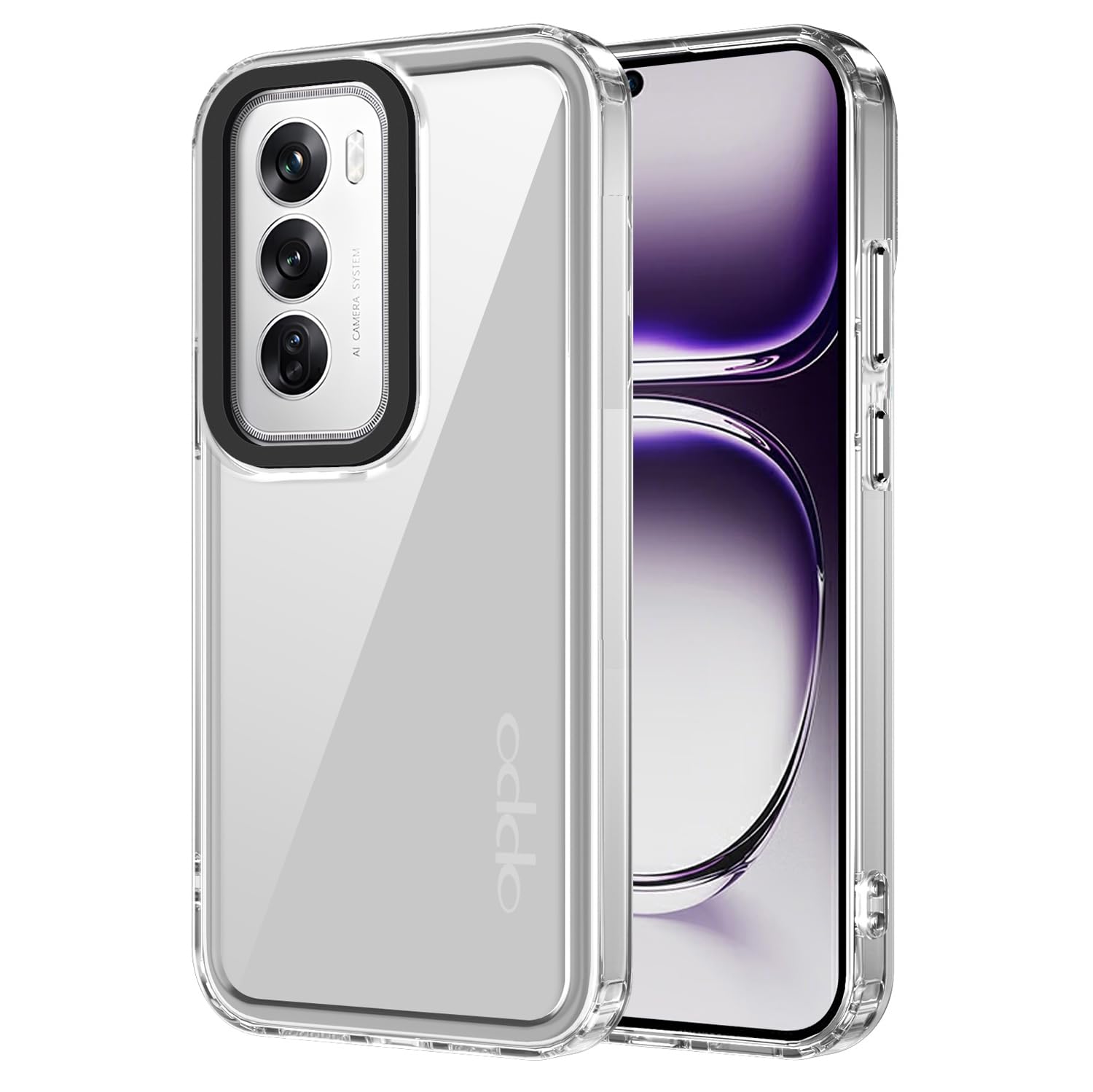 Kapa Warrior Acrylic Clear Back Cover for Oppo Reno 12 (5G) | Slim Shockproof [Military Grade Protection] Hybrid Bumper Case (Clear Sides) (B0D9QRTNR7) Amazon Price History, Amazon Price Tracker