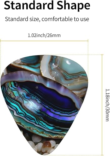 Miniatura 4 de Paquete variado de púas para guitarra, 3 opciones de grosor, ideal para guitarras eléctricas y acústicas, nácar de abulón