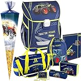 Generisch TRAKTOR - Bulldog - SPIRIT COOL Schulranzen-Set 9tlg. mit FEDERMAPPE, SPORTTASCHE und BRUSTBEUTEL - SCHULTÜTE GRATIS Dazu