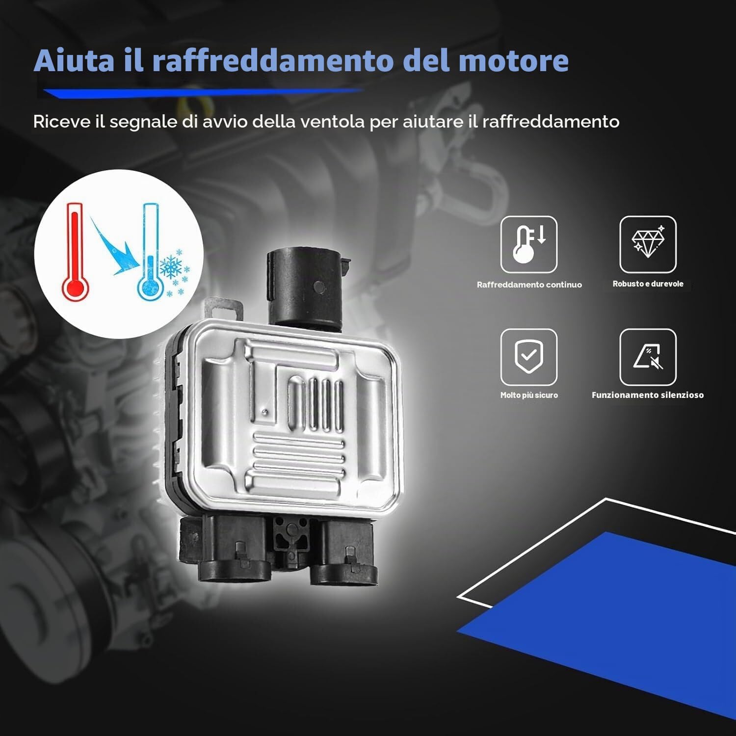 Modulo di controllo ventola radiatore Relè Unità di controllo ventola Modulo di ricambio per Galaxy S-Max Mondeo X-Type Freelander XC60 S60 V60# 31338823 940004000