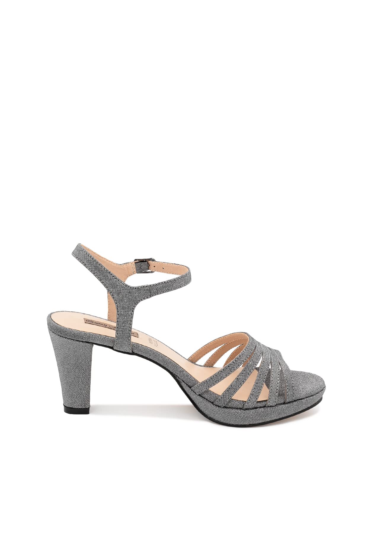 QUEEN HELENA Sandali Casual Eleganti con Tacco Medio e Cinturino alla Caviglia Donna S2805