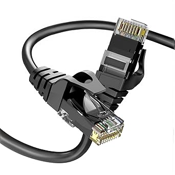 CableGeeker Cat 6/Cat5e Ethernet Cable 1 ft, 10Gbps Snagless Ethernet Cable, 24AWG Pure Copper High Speed Cat6 RJ45 Internet Cable for Computer, Modem, PS5/4, Router, Gaming - 6 Feet in Black