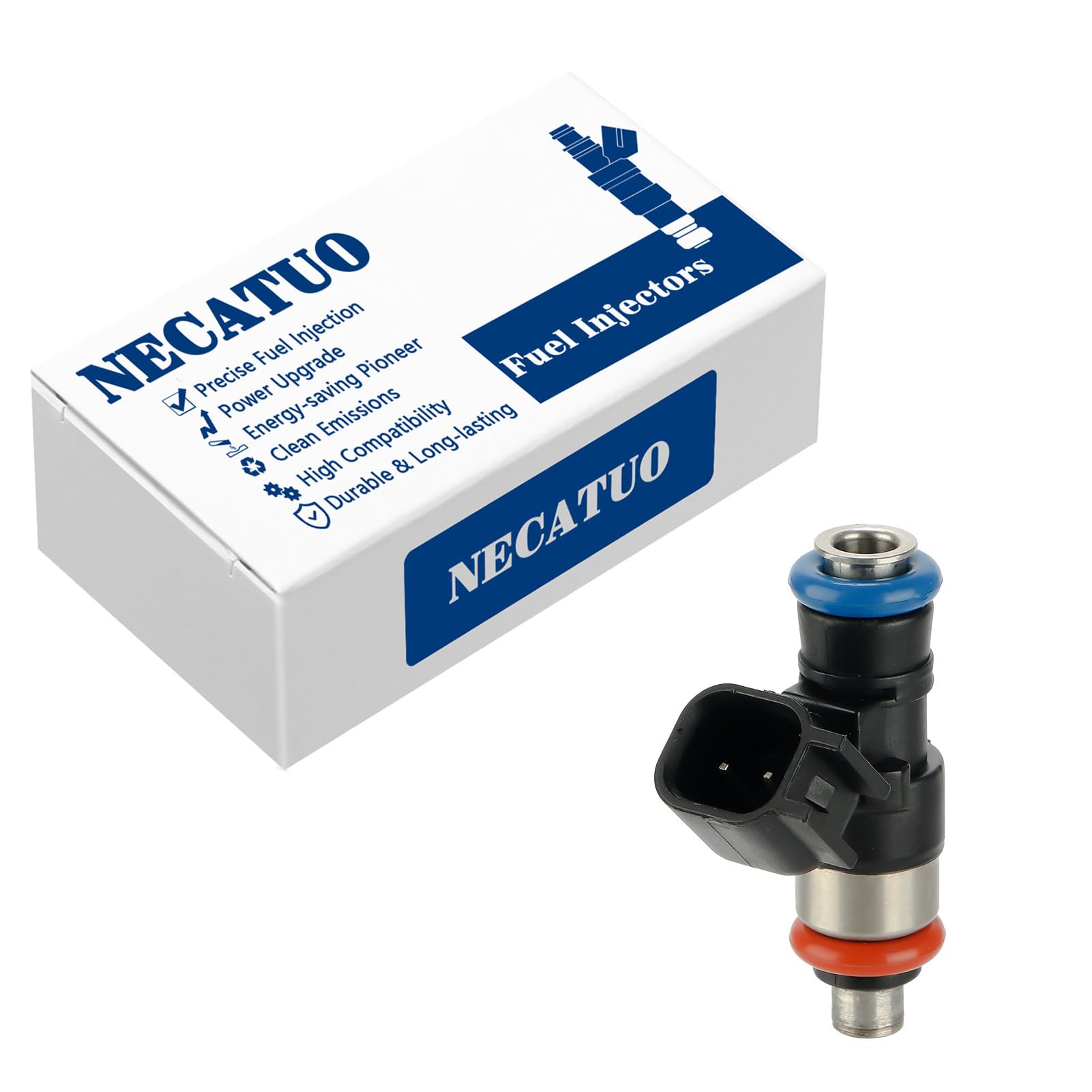 Photo 1 of 0280158191 Fuel Injectors (Set of 1) Compatible with Ford 3.5L F150 Explorer Edge Flex Mustang 2011-2019 3.5 TIVCT 3.7 DOHC/PFI NA (4 Holes) for # 7T4Z9F593B CM5188