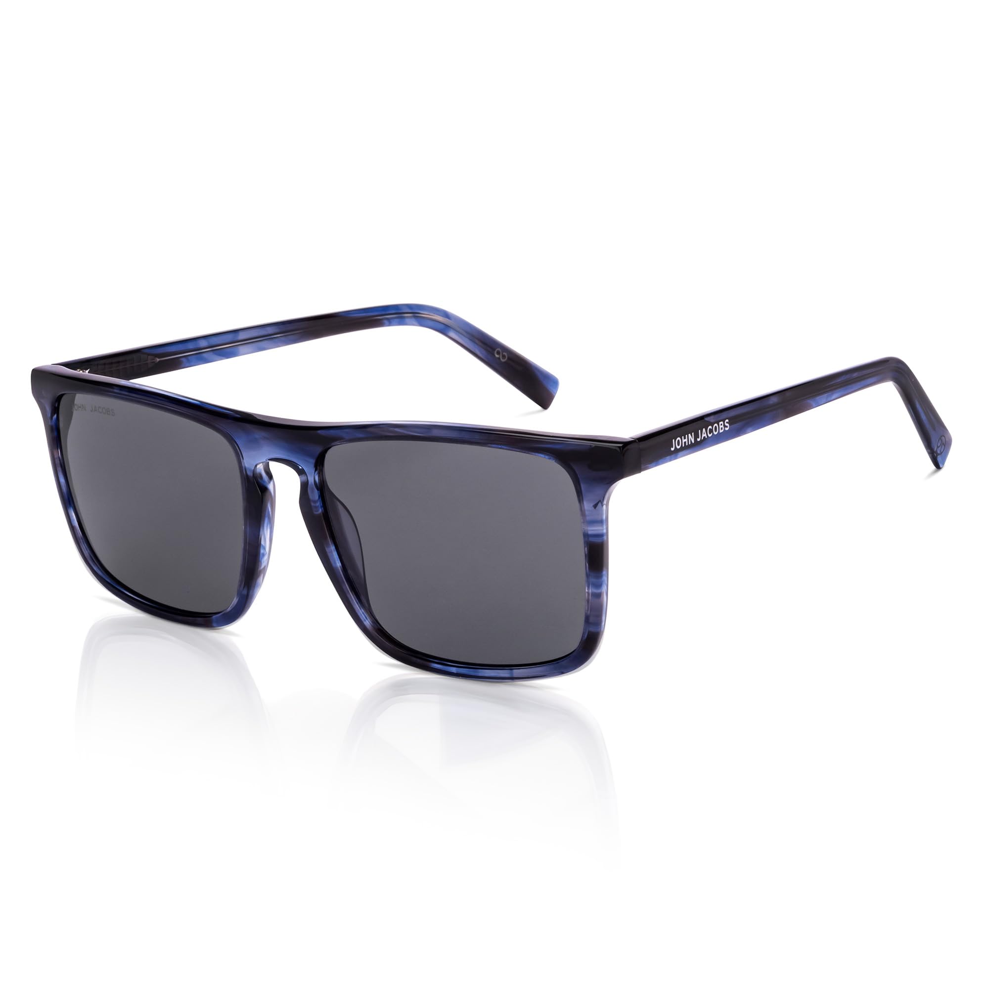 john jacobs | Full Rim Rectangular Stylish & Premium Sunglasses | JJ Tints | Polarized and 100% UV Protected | Men & Women | Large | JJ S13314-C1-picture-19