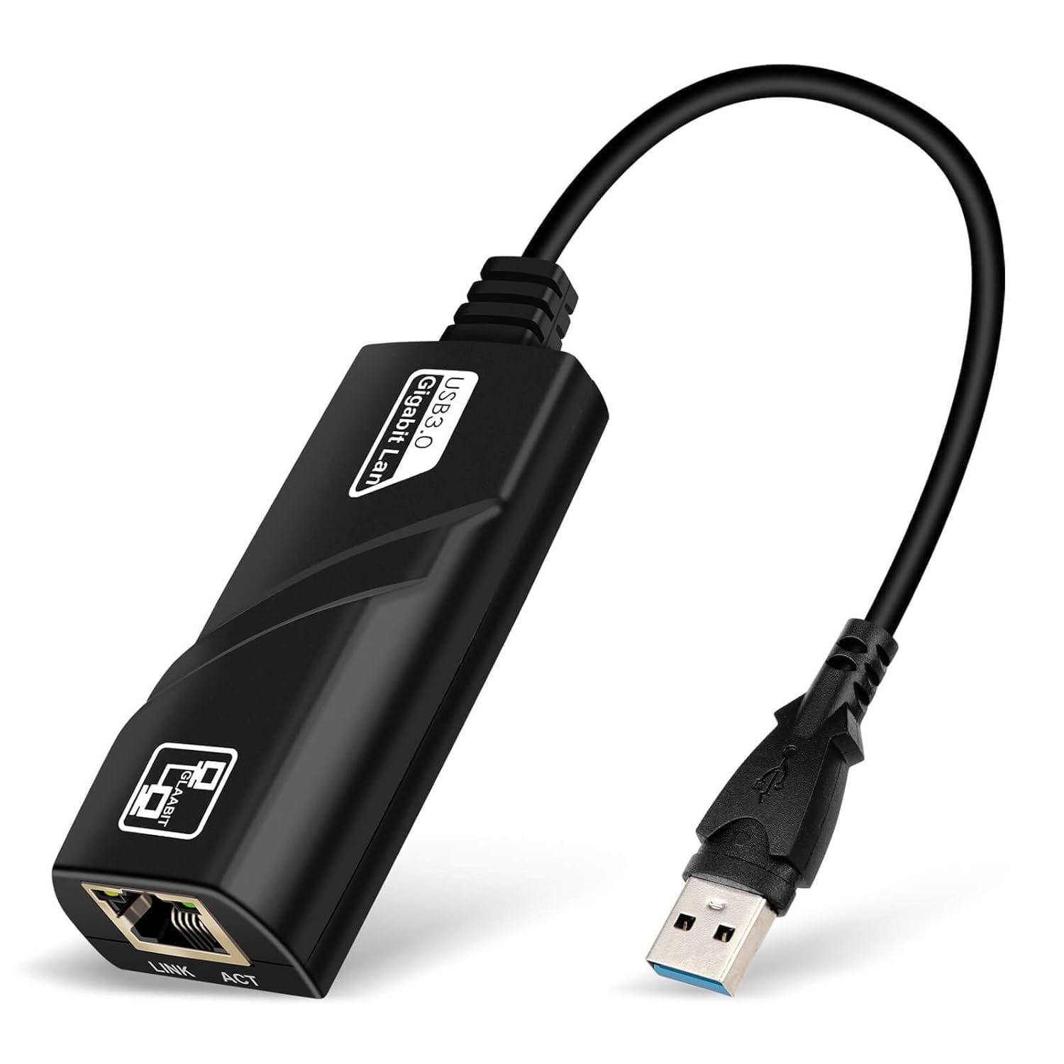 USB 3.0 to Gigabit Ethernet Adapter, RJ45 LAN Network Converter, 100Mbps, Compatible with Laptop, MacBook, iMac, PC, Surface Pro, Windows, Mac OS, Linux