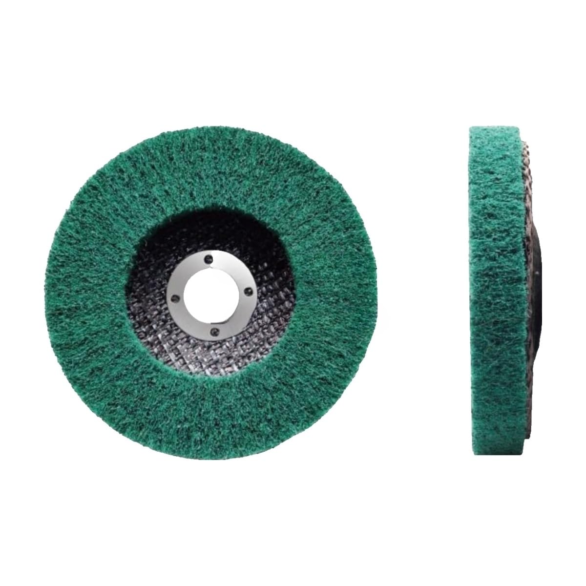 Flying Wheel Nylon Fiber Polishing Metal Stal nierdzewna Szczotka Torba do czyszczenia odzieży (100 * 16 mm zielony bez grzeby)