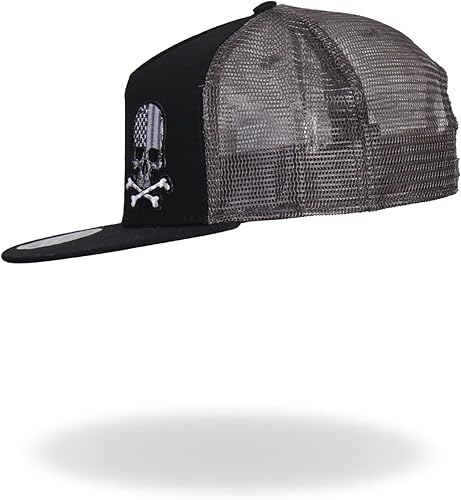 Miniatura 3 de Hot Leathers GSH2004 Bandera Skull Snap Back Ball Hat