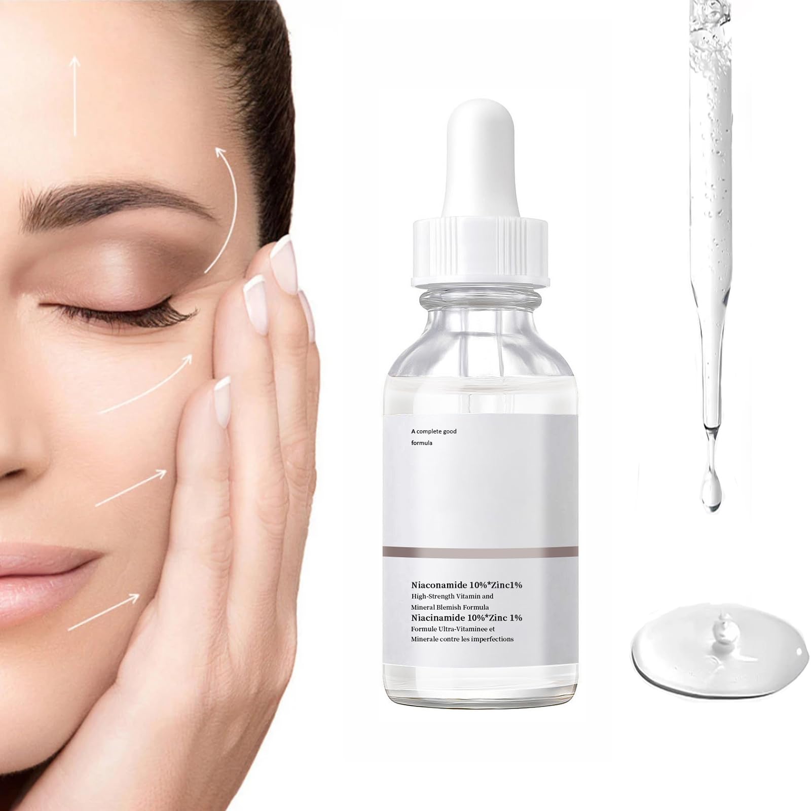 Niacinamide 10% + Zinc 1% Serum for Face 30ML/1 Fl Oz Moisture Niacinamide Face Serum for Women Refreshing