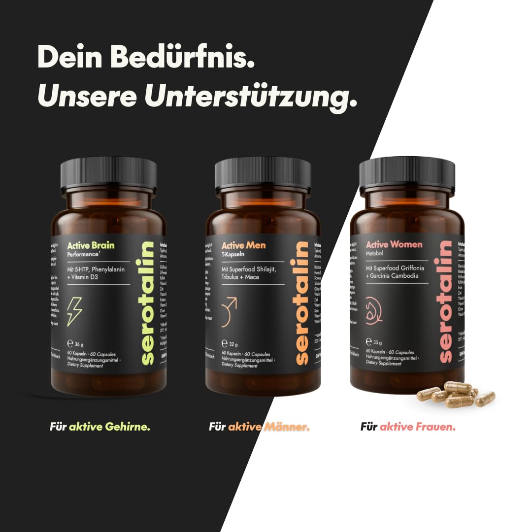 serotalin Active Men Prosta Formula - Prostata Komplex Kapseln für Männer – Mit Sägepalme, Kürbiskernextrakt & Brennnesselblätter - Vegan & Made in Germany - 60 Stück