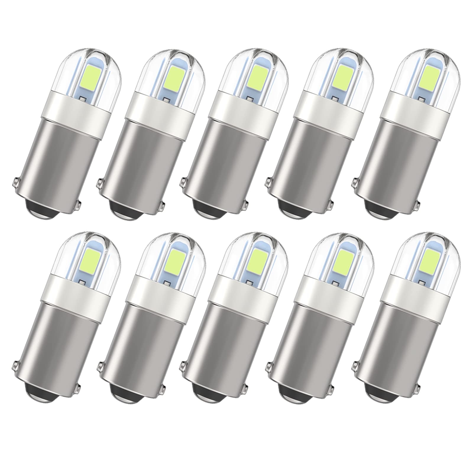 Serundo Auto BA9S - foco LED BA9 1895 1891 53 57, 2SMD 3030Chips 47830 64111 3893 para interior de coche, cúpula de mapa, placa de matrícula, luz de guantera, etc., paquete de 10 unidades, color azul
