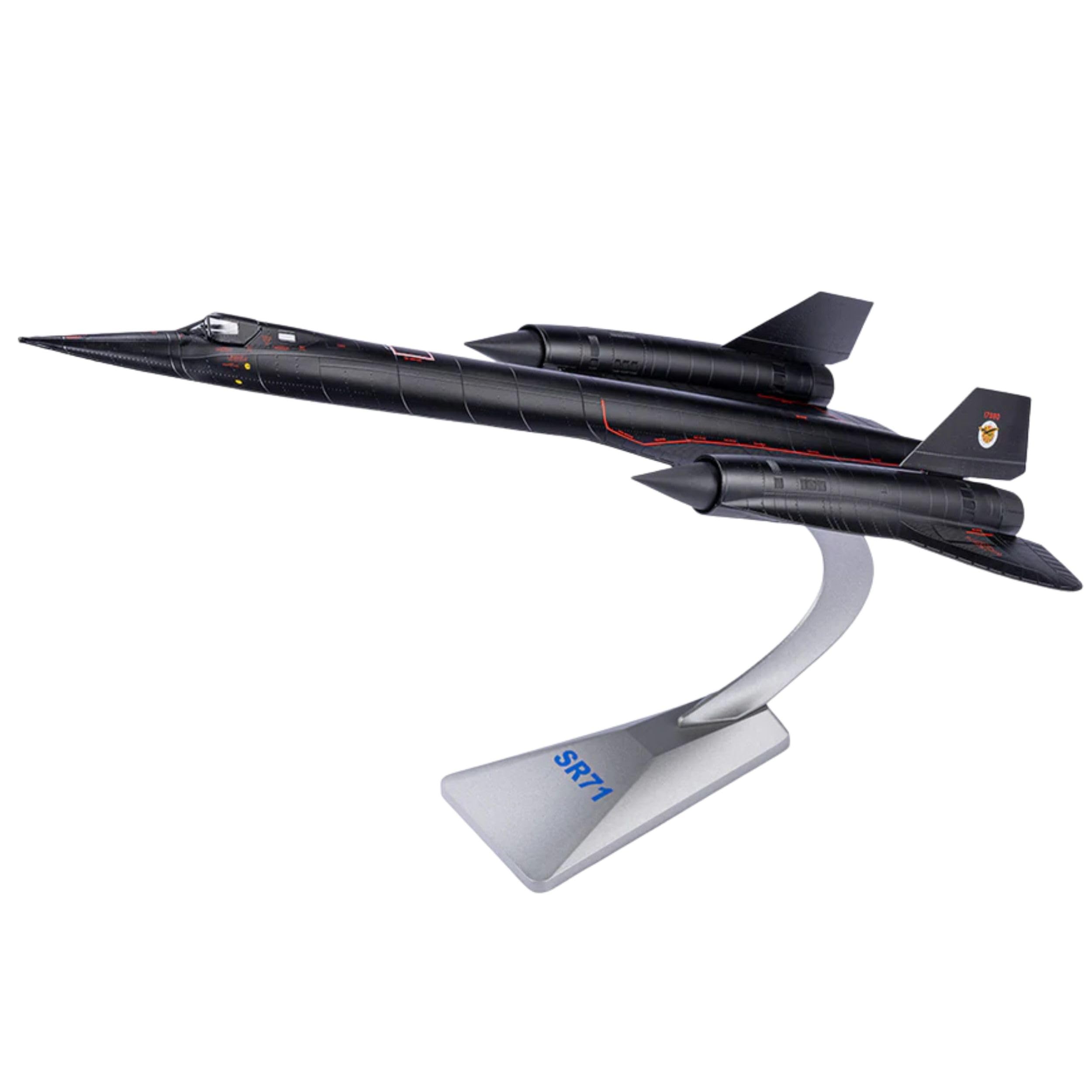 Authentic R & M Lockheed SR-71 Blackbird Diecast Aircraft Model 1:200 Scale Collector Edition Matte Black Stealth Jet Replica Display Model Boeing Cold War US Air Force