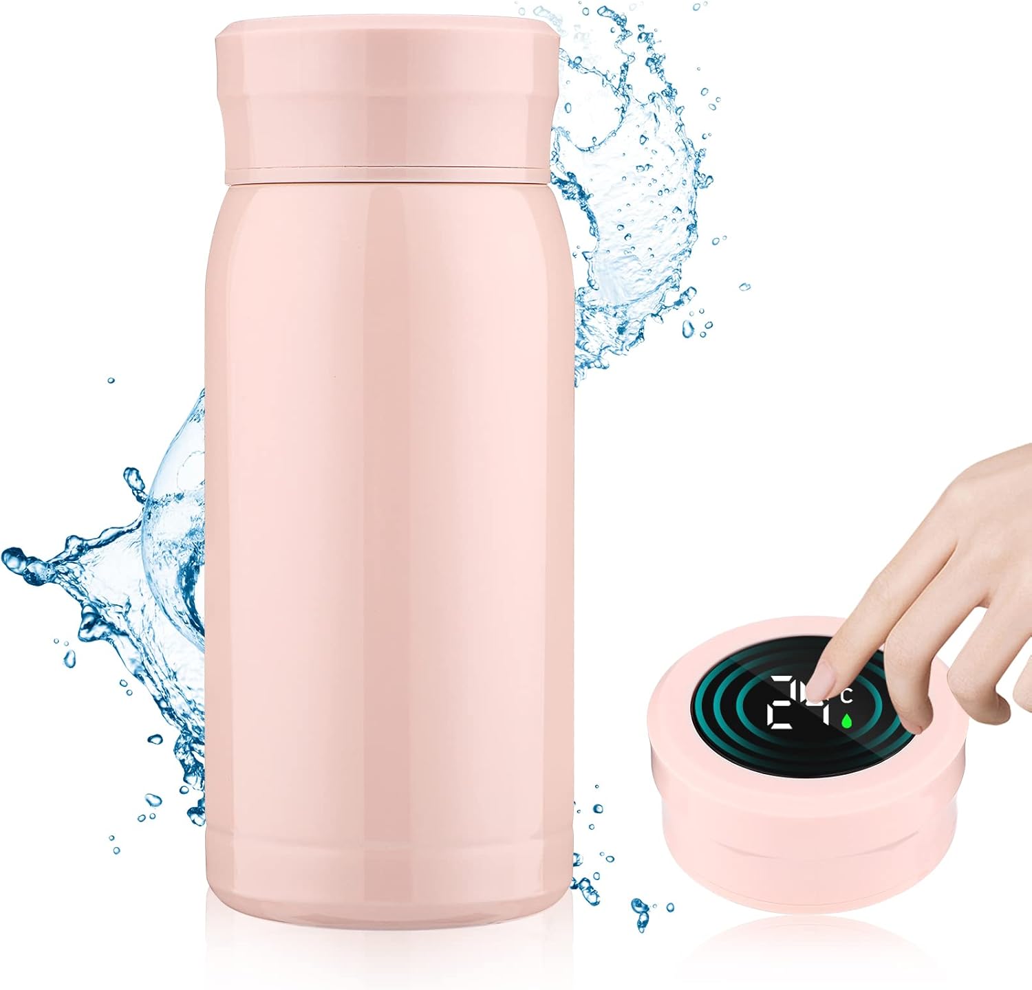 LINGSFIRE Insulated Water Bottle with LED Temperature Display, Vacuum Travel Coffee