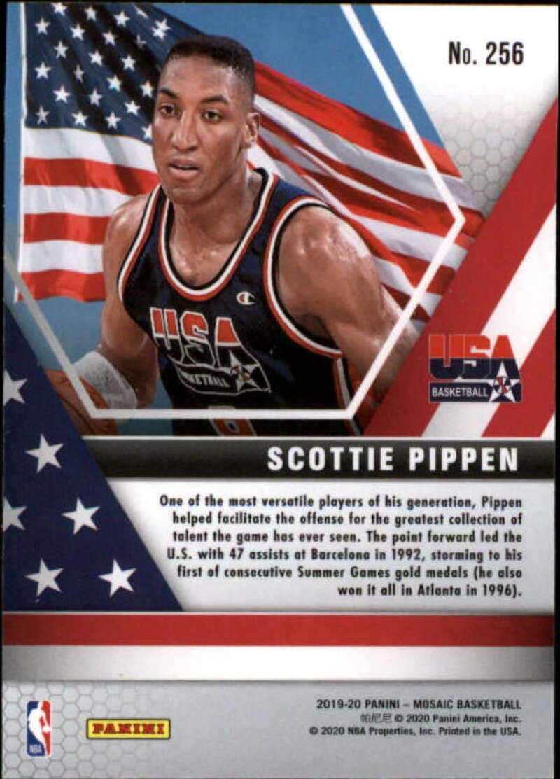 Amazon.com: 2019-20 Panini Mosaic #256 Scottie Pippen USA