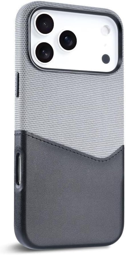 Ultrathin Case for iPhone 17 Pro Max/17 Pro/Air/17, Colorblock Card Slot Leather Back Drop Protection Cover (17 Pro,Green) (17 AIr,Gray)