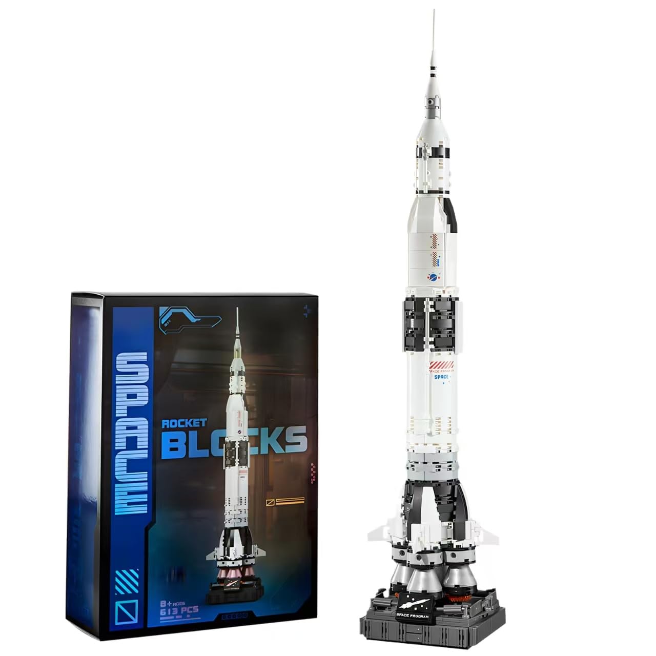Amazon.com: APENGBAOL Saturn V Space Rocket and Vehicles Building
