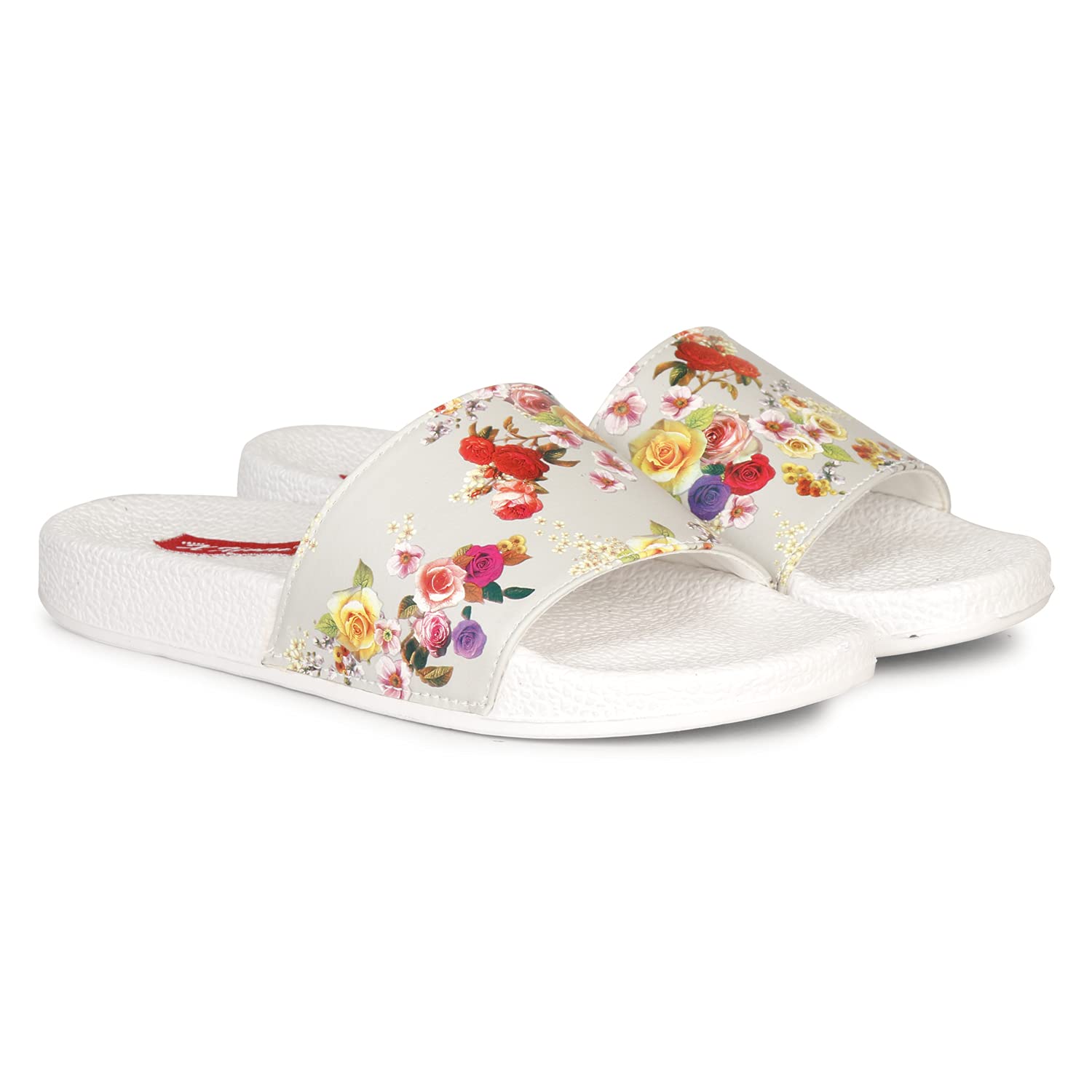 X XIOTA Trendy Fashionable Flower Printed Design Women Flip-Flop,Slide and Slipper for Women and Girls GREY-40 (B09FTPQCV1) Amazon Price History, Amazon Price Tracker