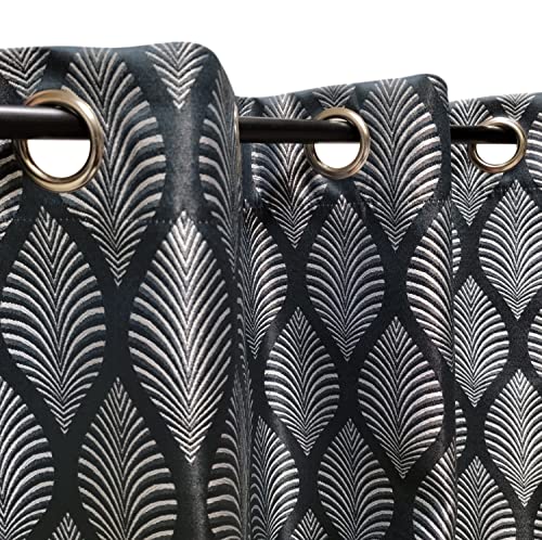 Atout Ciel Rideau Fantaisie 100% occultant à œillets 140x240cm prêt a Poser, Gris Anthracite