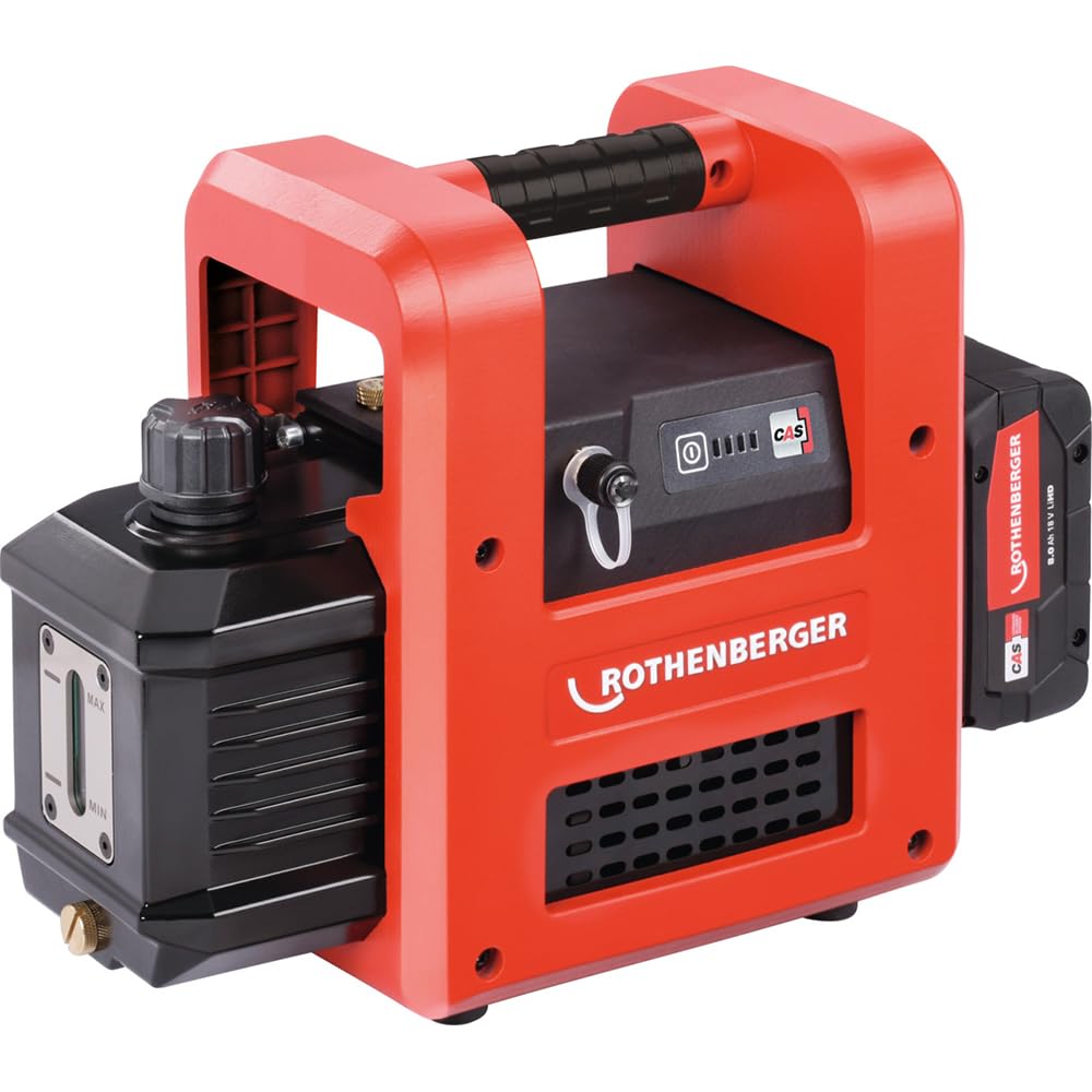 ROTHENBERGER ROAIRVAC R32 5.0 CL Basic Set Vakuumpumpe mit ROBUCKET | 1000003233 | Pumpe für Klimaanlagen, Kälteanlagen, Wärmepumpen