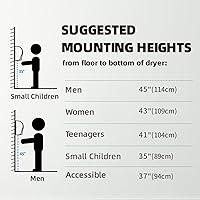 Vista 8 de Secador de manos comercial AIKE Elephant Power de alta velocidad con viento cálido automático, cubierta de acero inoxidable cepillado AC110V-130V