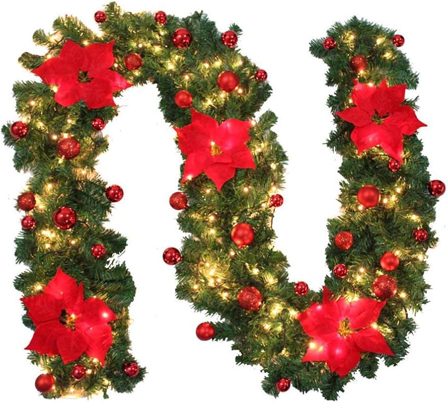 Red garland christmas Clearance