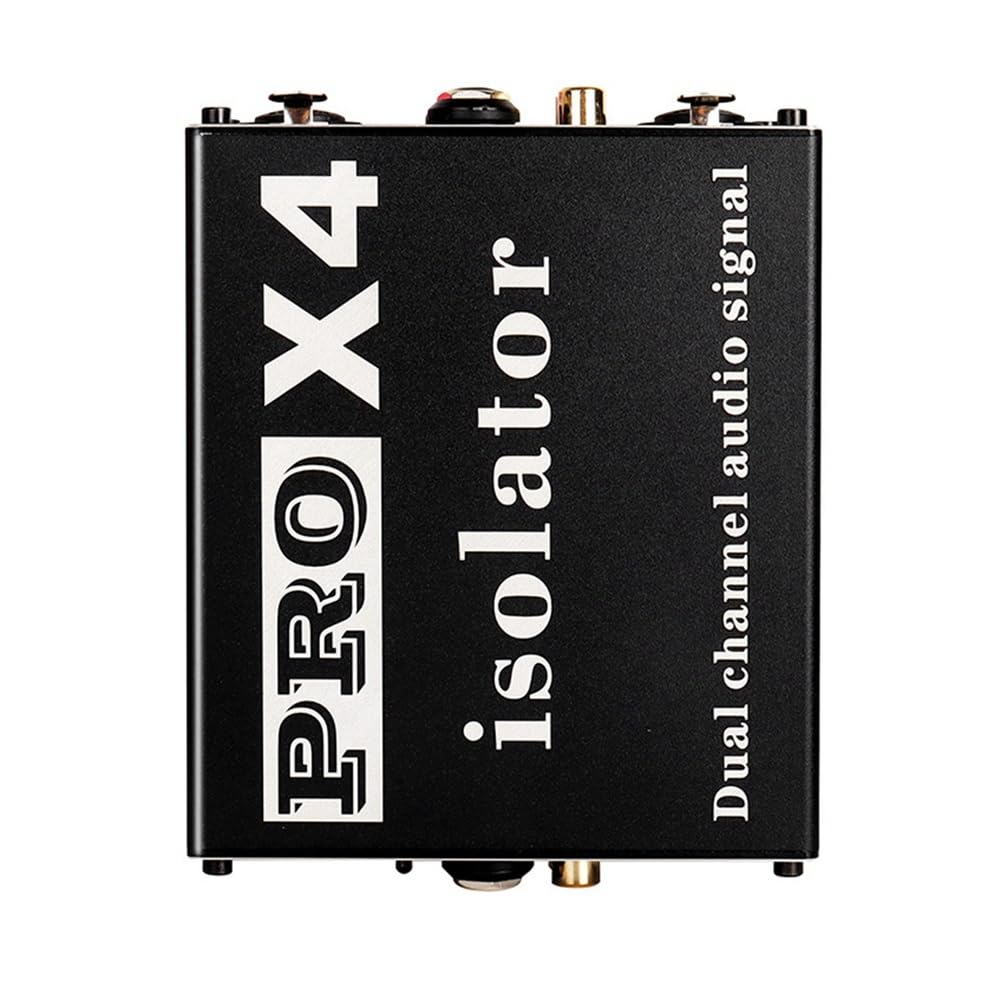 PRO X4 Isolatore Audio Multifunzionale 6,5 mm 3,5 mm XLR RCA Isolatore del Rumore Audio, Filtro Acustico per Corrente Filtro di Terra