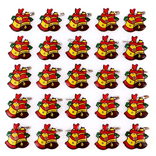 STOBOK 25 Pcs Pinos Broche de Led Broche de Natal Broche de Sino de Boneco de Neve de Papai Noel Bro