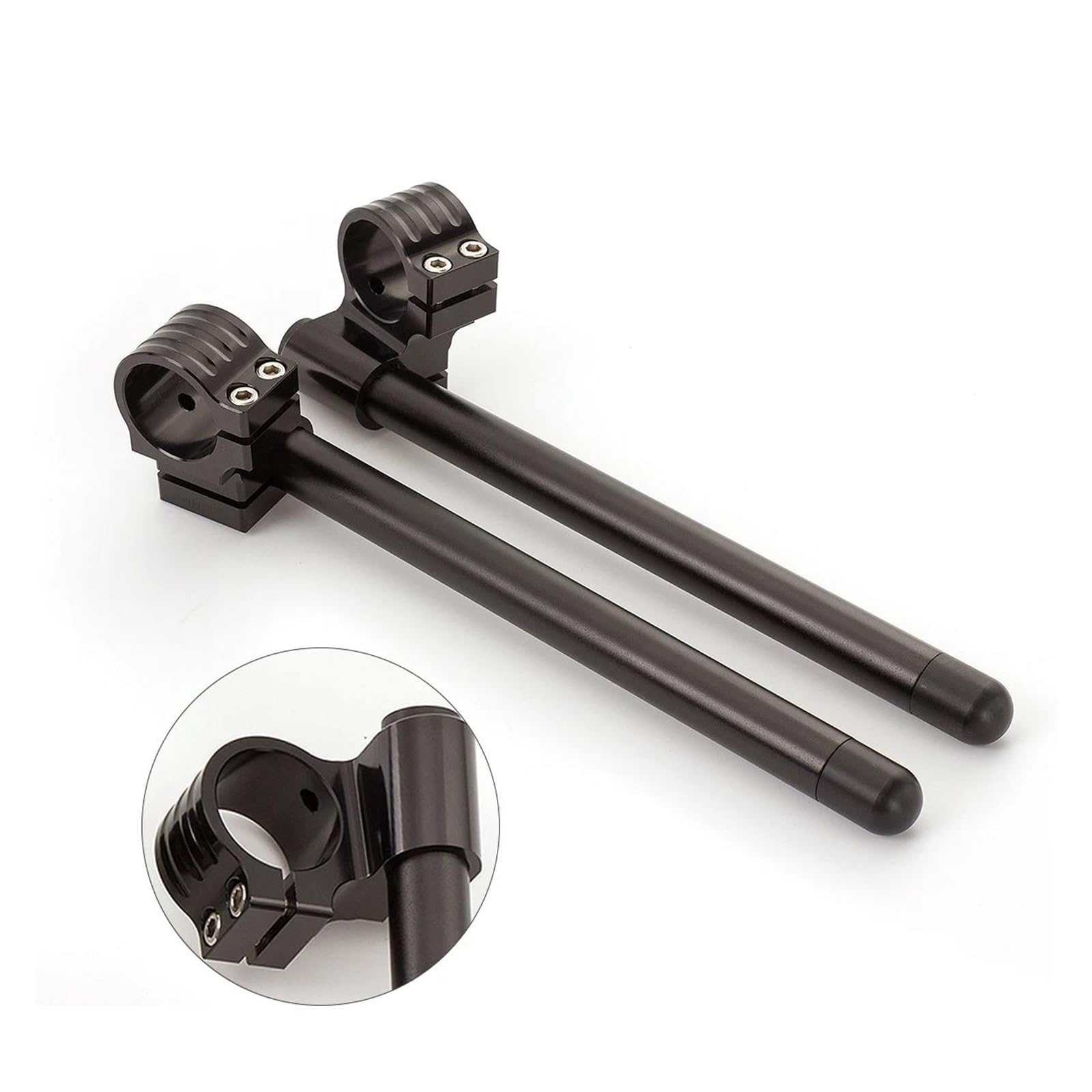 Abrazadera Manillar Elevador Horquilla Universal Para Motocicleta Con Clip 7/8" Y 22 Mm Para Manillar CNC 31 Mm 33 Mm 35 Mm 36 Mm 37 Mm 41 Mm 43 Mm 45 Mm 47 Mm 50 Mm 51 Mm Elevador(Riser Black 37mm)