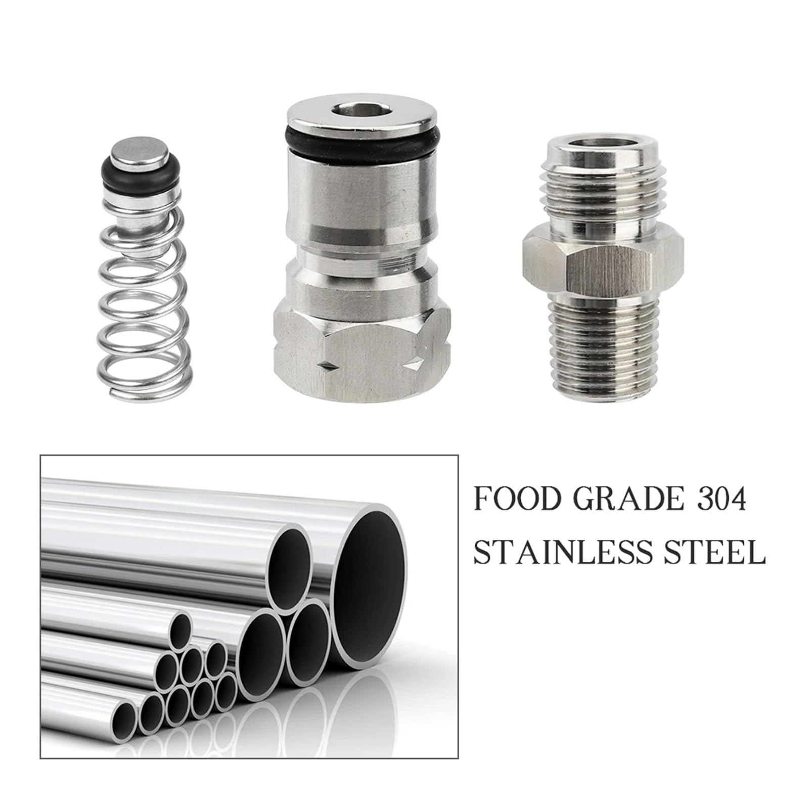 Heimbrauen 19/32-18''UNF Kugelverschlusspfosten Gas/Flüssigkeit Corny Keg Adapter 1/4'' Außengewinde NPT Schottwand Bierspender Heimbrauen Karbonatisierungsfass Weinzubehör (Kugelverschlusspfosten)