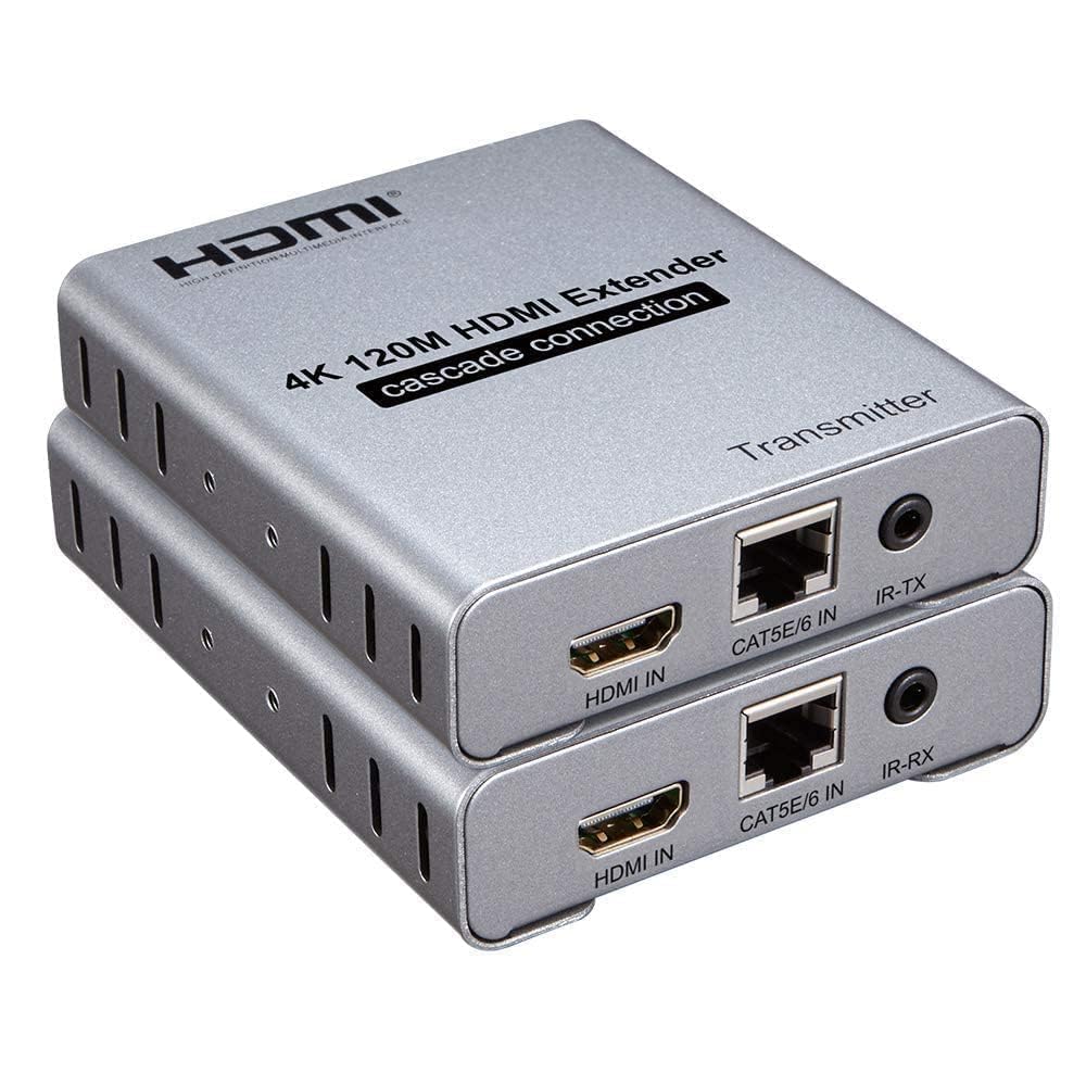 4K 120M HDMI Extender Cascade Connection, RJ45 Over TCP/IP Cat5e/6 Ethernet Transmitter and Receiver, TX RX Kit for PS4, DVD Player, TV Box-image-28