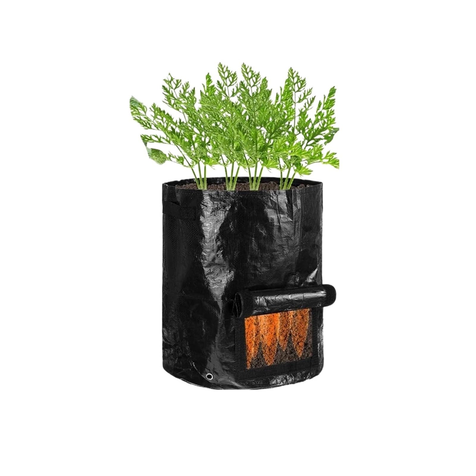 HWJFDC Potato Growing Bags Planting Bag Grow Accessories Bags For Plants Gardening Potato Vegetable Culture Garden Compost Indoor Cultivation Plant Pots(5 Gallon Black,1PCS)