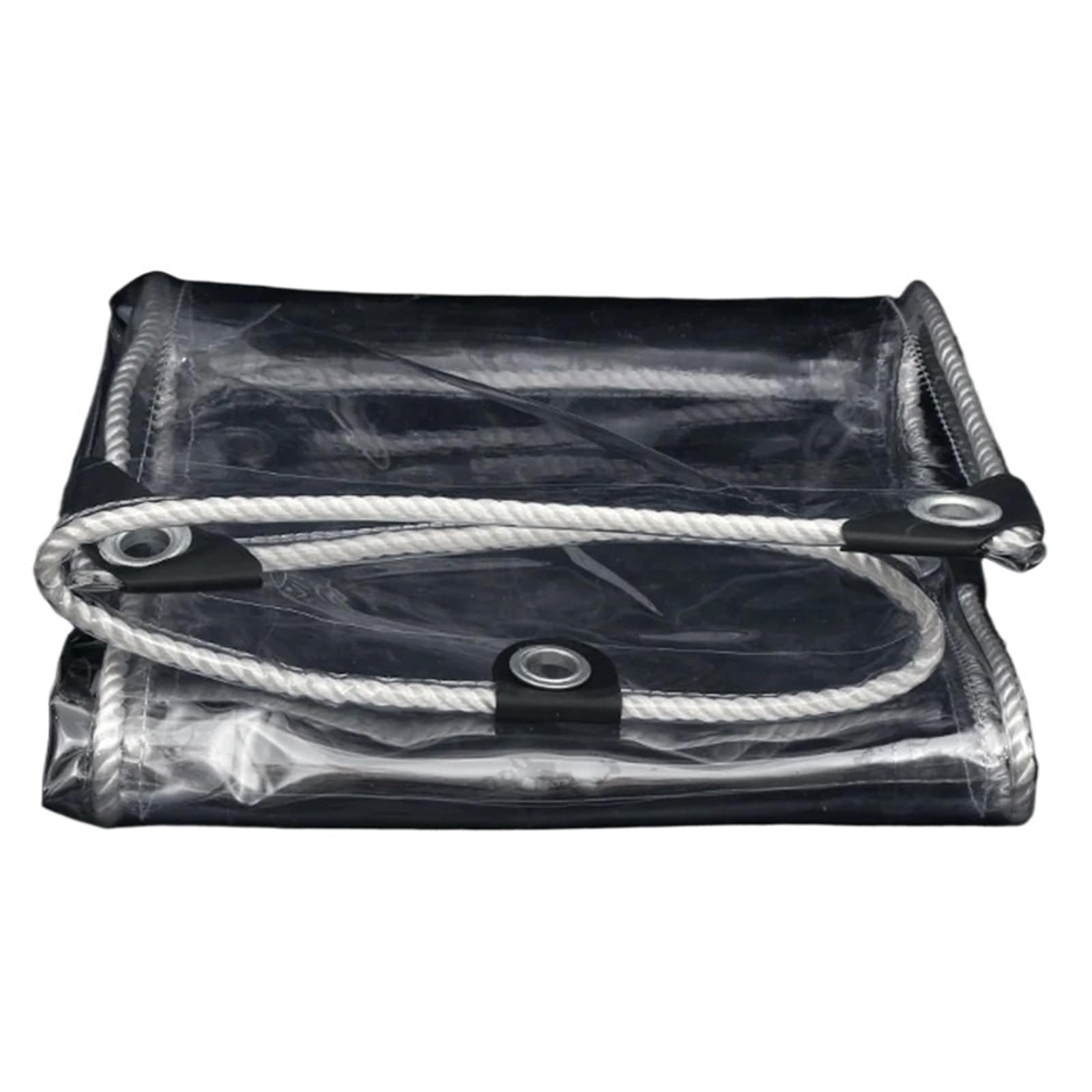 Heavy Duty Waterproof Cover Tarp, Clear PVC Tarpaulin With Eyelets Rainproof Multiple Sizes For Outdoor Camping(0.55mm,1.5x1.5m)