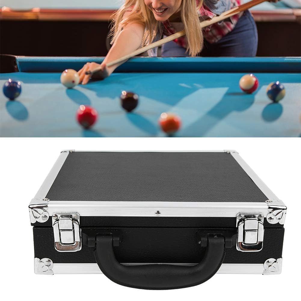 Agatige Boîte De Rangement Peut Contenir 16 Boules pour Balles Billard Pool Ball Holder Box Holder Container avec Poignée De Transport pour Billard, Boîte De Rangement De Boules De Billard Snooker