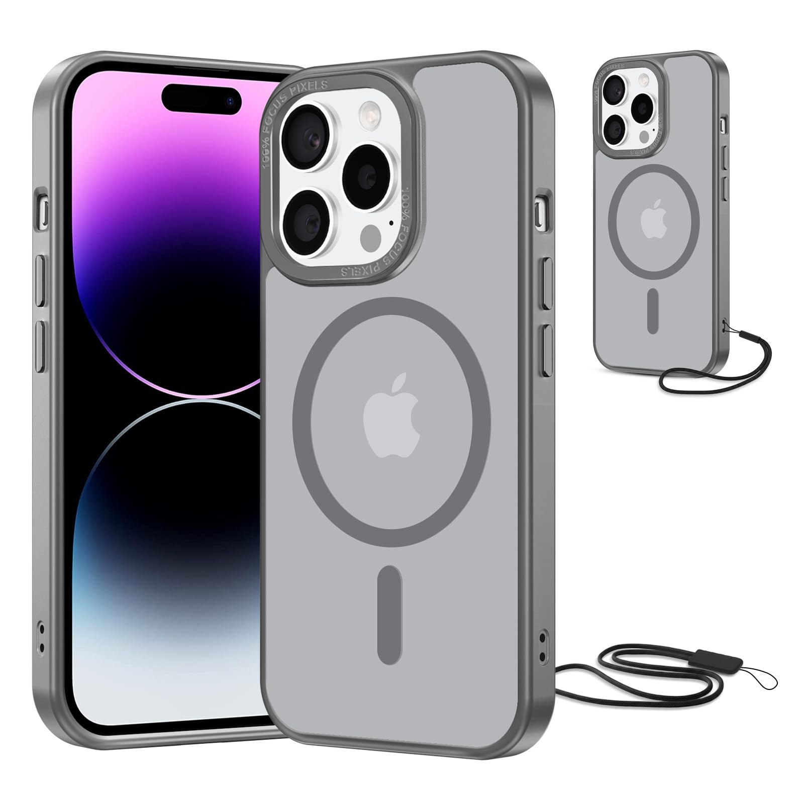 NEW'C Magnetisch Hülle für iPhone Serie kompatibel mit MagSafe Ultimate, stoßfest – starker Magnetismus und militärischer Schutz