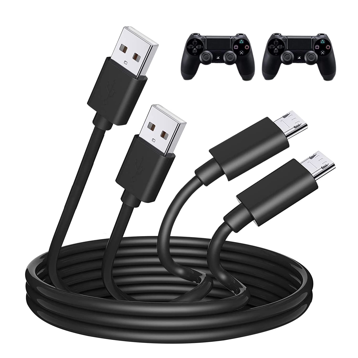 Amazon.co.jp: PS4コントローラー充電ケーブル 2本パック PS4充電 