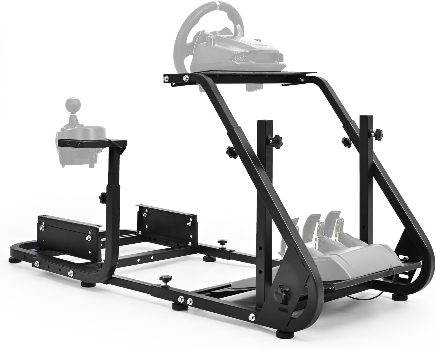 Marada Simulator Cockpit Stand,Racing Wheel Stand fit Logitech G25 G27 G29 G920 Thrustmaster Fanatec Driving Simulator Cockpit Without Wheels Pedals Seat TV