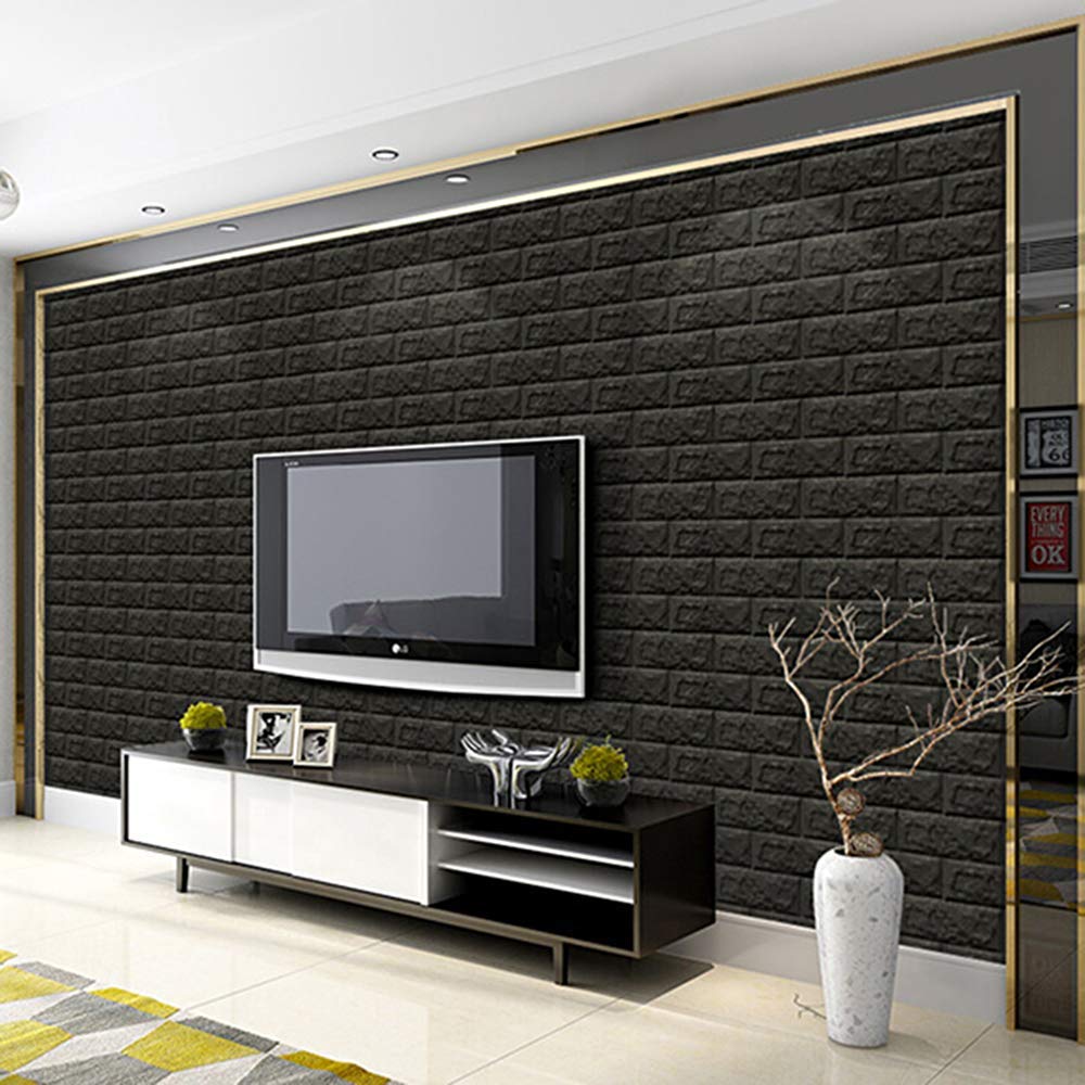 Amazon.co.jp: Ksmsem 20枚 3D 壁紙 レンガ 防音シート 防水 壁紙 断熱