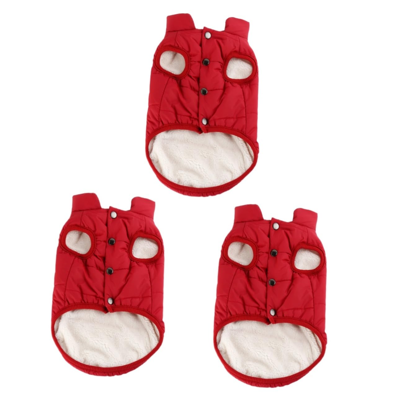 BESPORTBLE 3 Piezas Ropa para Perros pequeños para el Invierno Abrigo de Perro Ropa de Abrigo para s Invierno algodón Acolchado o de o Rojo