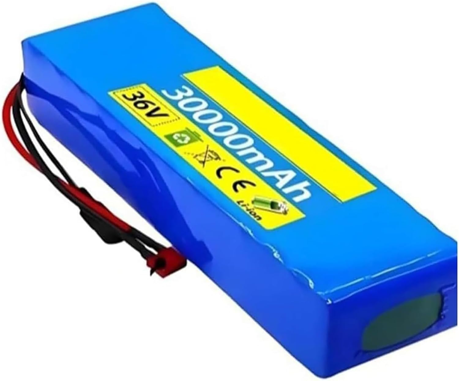 Batteria agli ioni di Litio da 36 V 30 Ah 10S2P per e-Bike, Batteria di Ricambio con Caricabatterie da 42 V 2 A per Biciclette elettriche e monopattini elettrici. XT90+DC