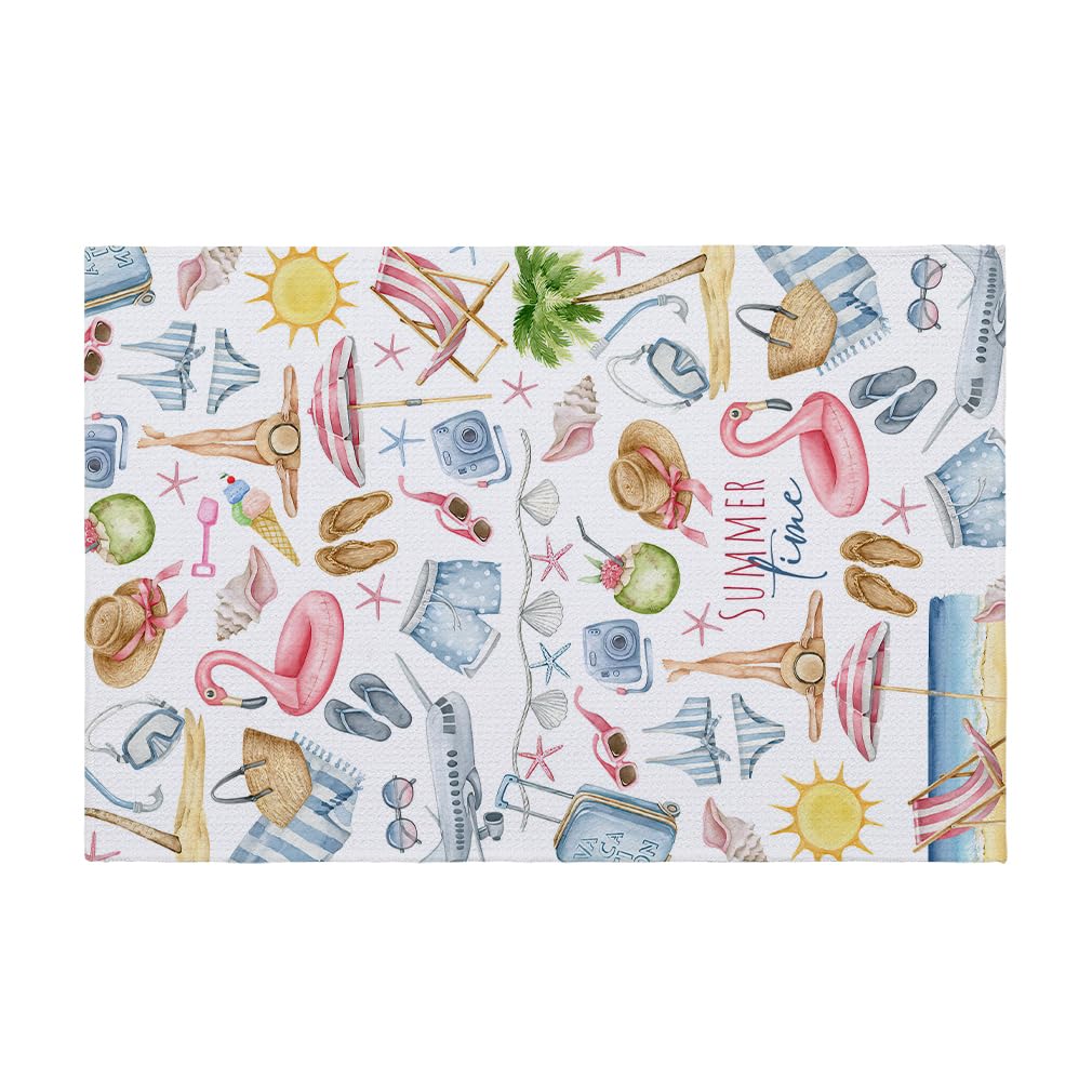 Trapos Cocina Impresión Azul Y Rosa Paños de Cocina Suaves y Absorbentes Paños Cocina Reutilizables Trapos de Cocina para Secar Toallas Lavable Toallas de Barra Juego de 4 (40x60cm)