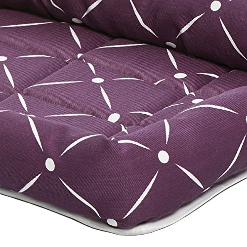 Image of Midwest Homes for Pets 40222-PLD Quiet Time Couture inchAshton inch Bolster Pet Bed, Small Dog /22 inch, Plum
