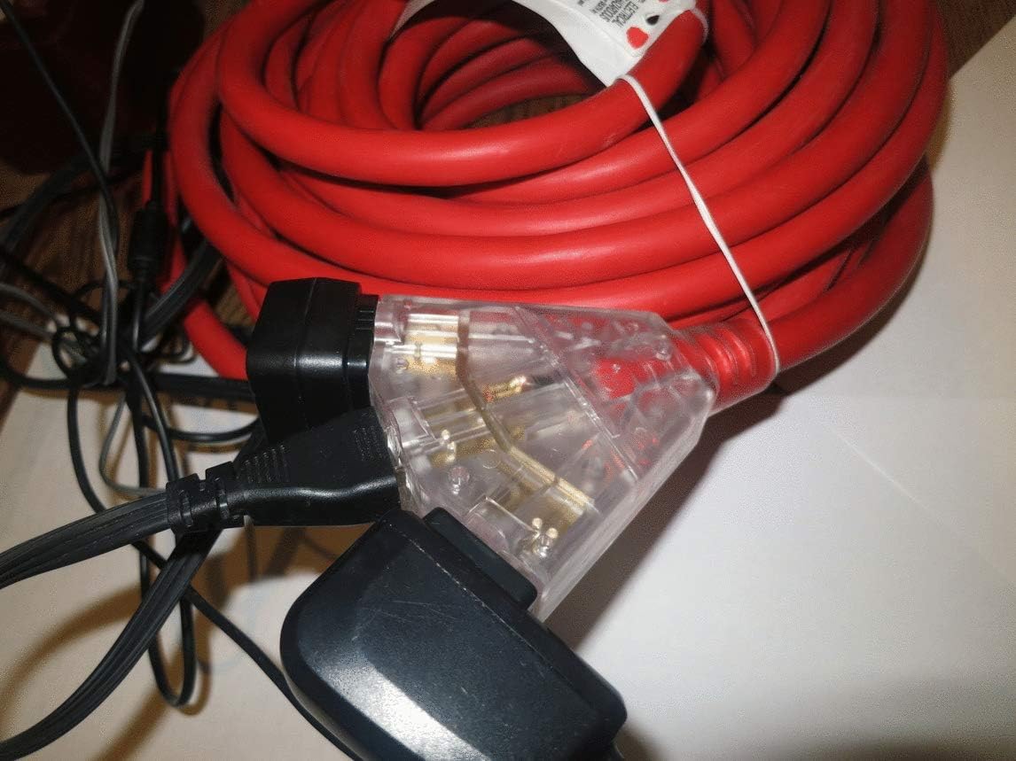 Amаzоn Crаzу 🔥 Dеаlѕ 10 Gauge Triple Tap Extension Cord with Lighted Ends Contractor Grade 100' 10 Gauge Power Extension Cord 10/3 Plug Heavy Duty Indoor Outdoor Triple Outlet (100 ft 10 AWG 100% Copper, red) Buу 1 gеt 1 🔥 10 Gauge Triple Tap Extension Cord with Lighted Ends Contractor Grade 100' 10 Gauge Power Extension Cord 10/3 Plug Heavy Duty Indoor Outdoor Triple Outlet (100 ft 10 AWG 100% Copper, red)