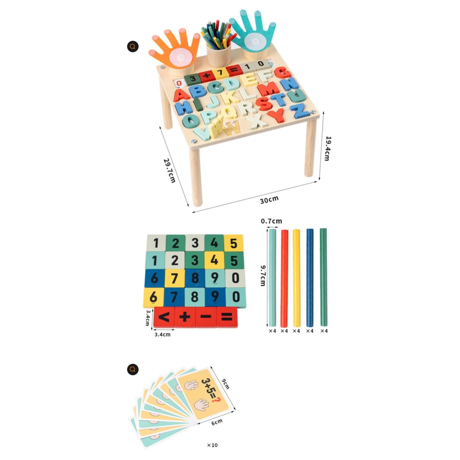 Milageto Tavolo Attività con Elementi Tattili Colorati Sicuro Tavolo Attività Interattivo per Casa, TabelloneNumeri