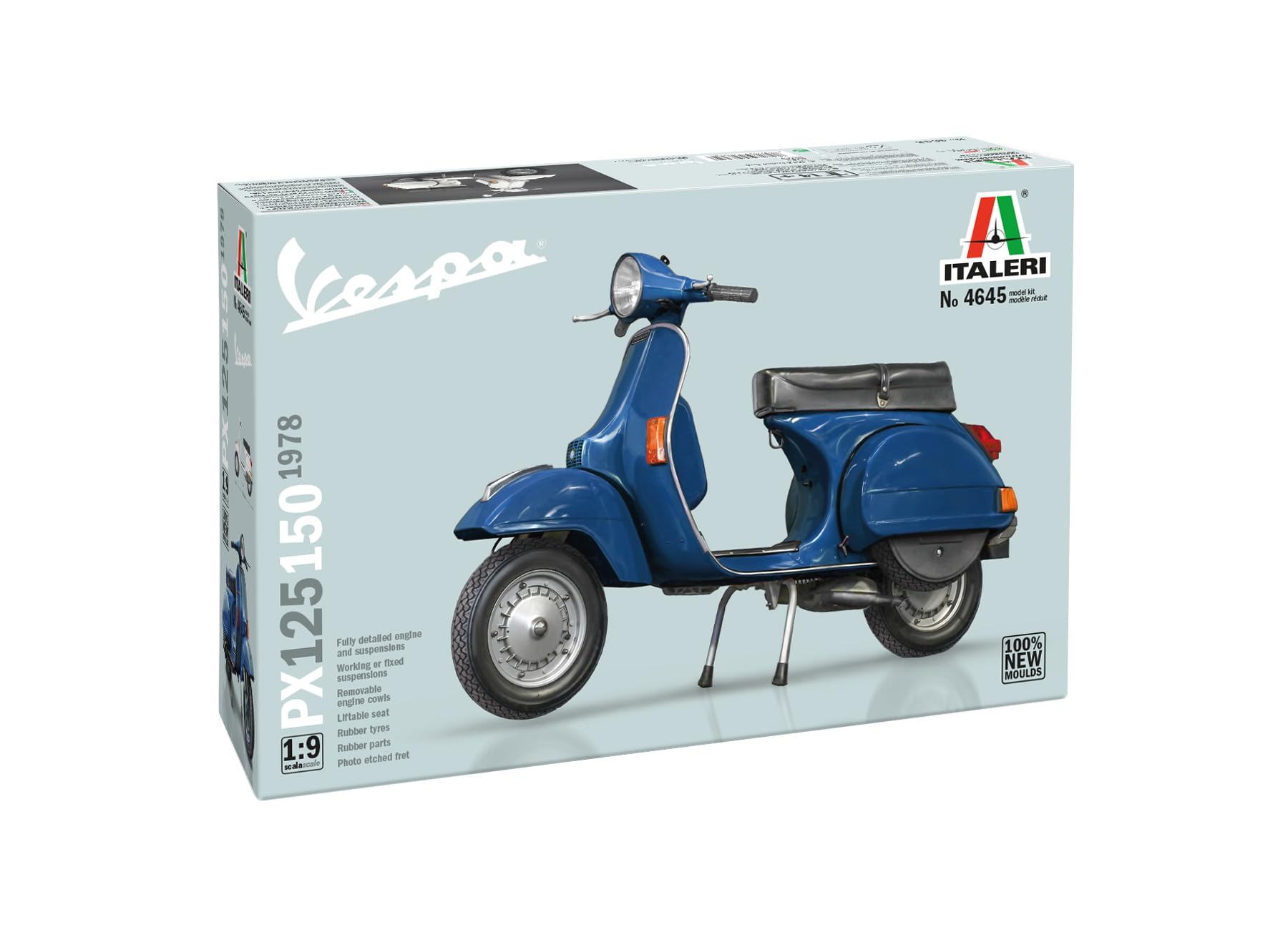 Italeri 4645 Vespa PX 125/150 1978, scala 1:9, Plastic Model Kit/Modello in plastica da montare