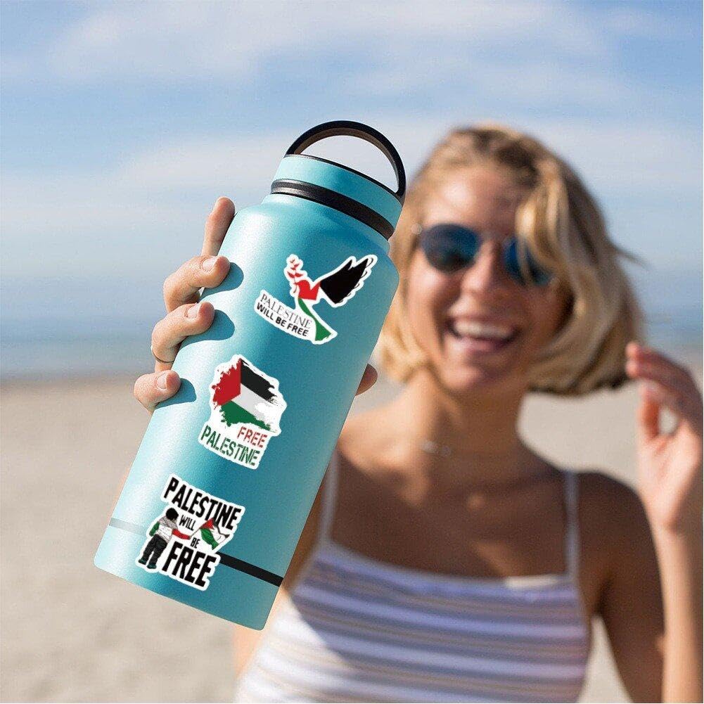 New 50Pcs Free Palestine Sticker Vinyl Decal Stickers Laptop - Foto 4